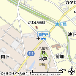 愛知県田原市西神戸町橋前周辺の地図