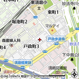 トマト銀行東須磨社宅周辺の地図