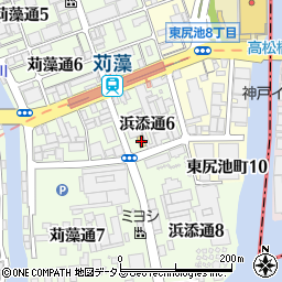 ファミリーマート長田浜添通店周辺の地図