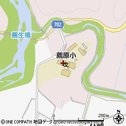 名張市立薦原小学校周辺の地図