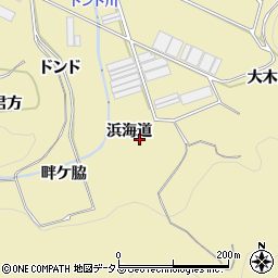 愛知県田原市宇津江町浜海道周辺の地図