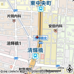 橋本産業株式会社　ケータイショップ清輝橋周辺の地図