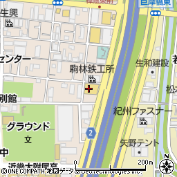 ジャパン若江西店周辺の地図