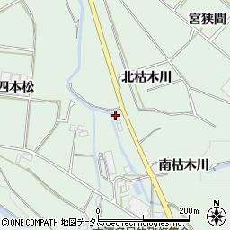 愛知県田原市六連町南枯木川周辺の地図