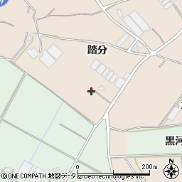 愛知県田原市加治町踏分10周辺の地図
