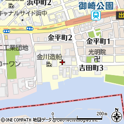 金川造船株式会社　本社周辺の地図