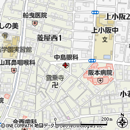 中島眼科周辺の地図