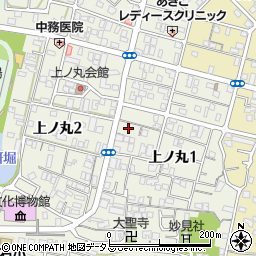 兵庫県明石市上ノ丸1丁目8周辺の地図