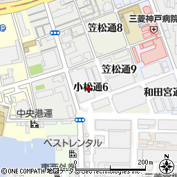 兵庫県神戸市兵庫区小松通6丁目周辺の地図