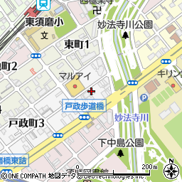 ワコーレ東須磨周辺の地図