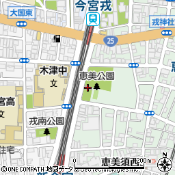 恵美会館周辺の地図