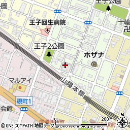 明石王子倉庫周辺の地図