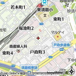 ハイツイースト須磨周辺の地図