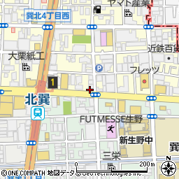 焼肉三恵北巽店周辺の地図