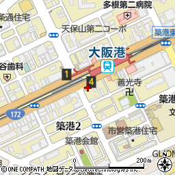 ファミリーマート築港店周辺の地図