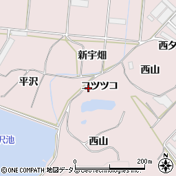 愛知県田原市野田町コツツコ周辺の地図