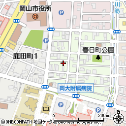 岡山県岡山市北区春日町10-6周辺の地図