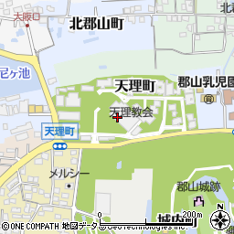 奈良県大和郡山市天理町周辺の地図