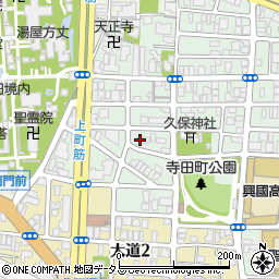 四天王寺支院周辺の地図