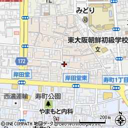 大阪府東大阪市岸田堂南町周辺の地図