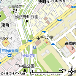 須磨警察署前周辺の地図