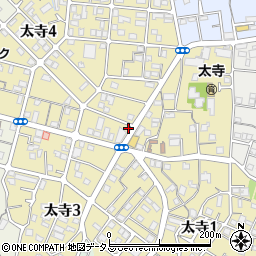 兵庫県明石市太寺周辺の地図