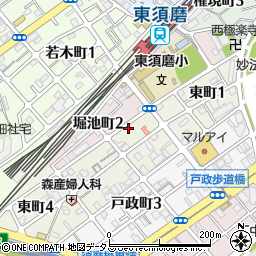 寿司鶴周辺の地図
