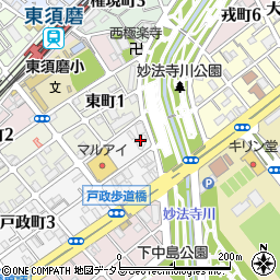 エルグレース須磨妙法寺川公園パークサイドコート周辺の地図