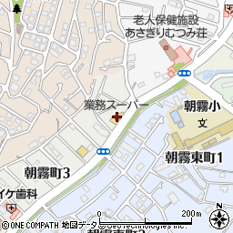 スーパーかわせ朝霧店周辺の地図