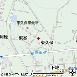 愛知県田原市大久保町東久保18周辺の地図