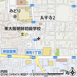東大阪太平寺郵便局 ＡＴＭ周辺の地図