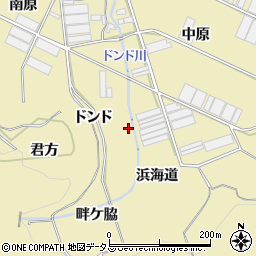 愛知県田原市宇津江町（ドンド）周辺の地図