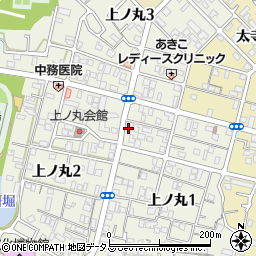 兵庫県明石市上ノ丸周辺の地図