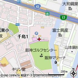 阪神ゴルフスクール周辺の地図