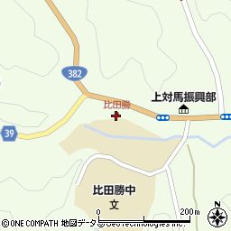 比田勝周辺の地図
