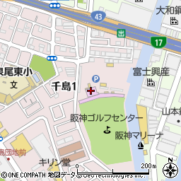 阪神ゴルフセンター　大正店スクール受付周辺の地図