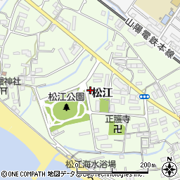 兵庫県明石市松江周辺の地図