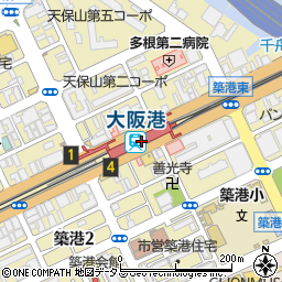 大阪府大阪市港区周辺の地図