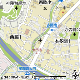 セブンイレブン神戸本多聞１丁目店周辺の地図