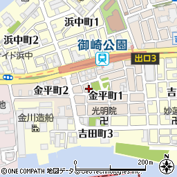 兵庫県神戸市兵庫区金平町周辺の地図