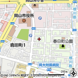 岡山県岡山市北区春日町2周辺の地図