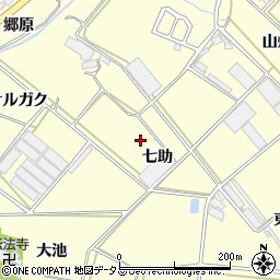 愛知県田原市神戸町七助周辺の地図