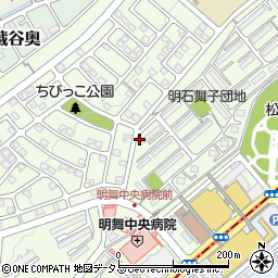 兵庫県明石市松が丘周辺の地図