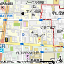 大阪府大阪市生野区巽北4丁目周辺の地図