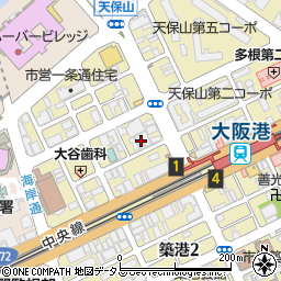 洋食のビーハイブ 大阪港周辺の地図