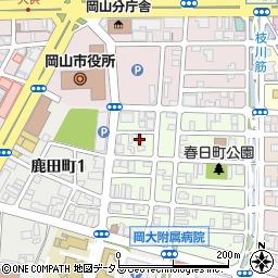 岡山県岡山市北区春日町2-5周辺の地図