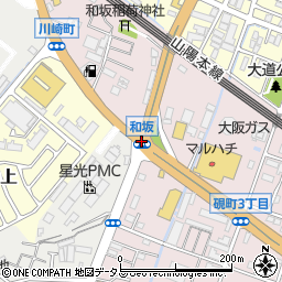 和坂周辺の地図