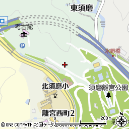 兵庫県神戸市須磨区東須磨月見山周辺の地図