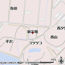 愛知県田原市野田町（新宇畑）周辺の地図
