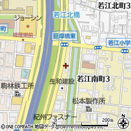 吉野家 中環東大阪若江店周辺の地図